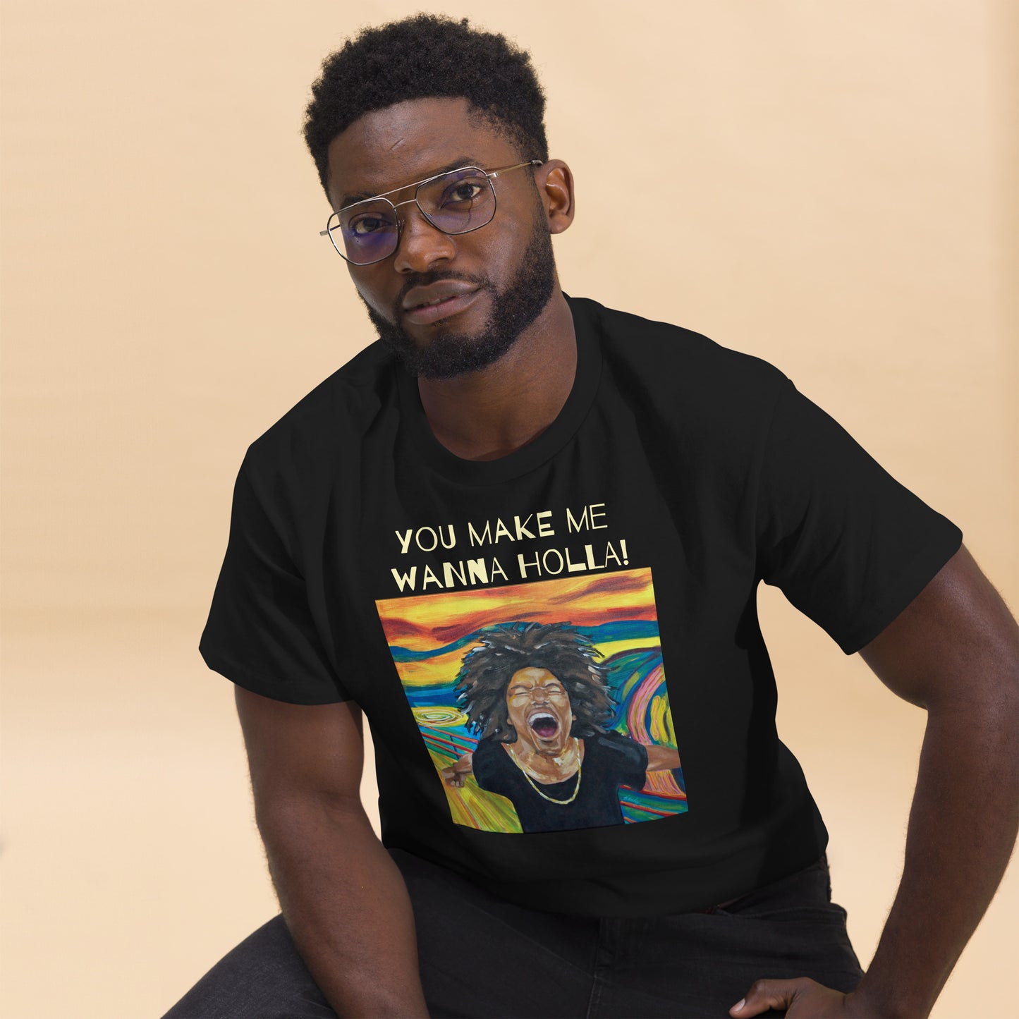 Men's classic tee - "Holla" (darks)