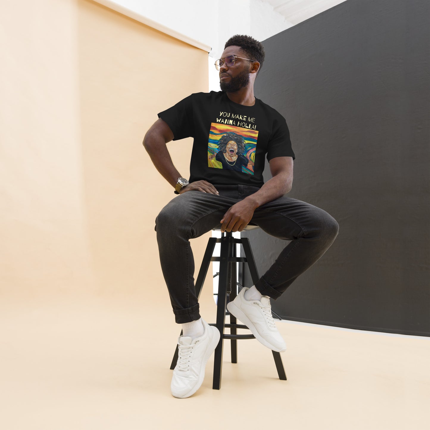 Men's classic tee - "Holla" (darks)