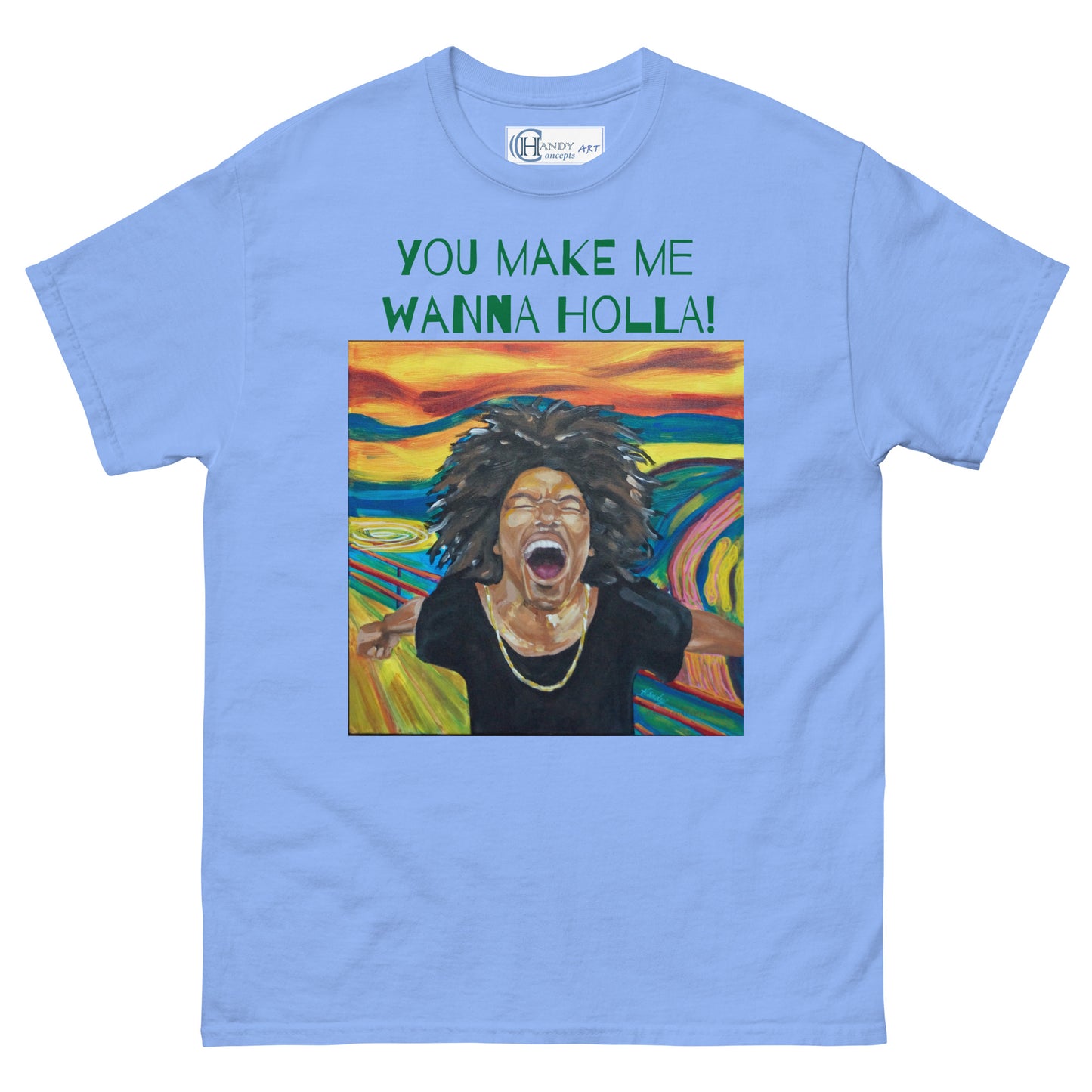 Men's classic tee - "Holla" (brights)
