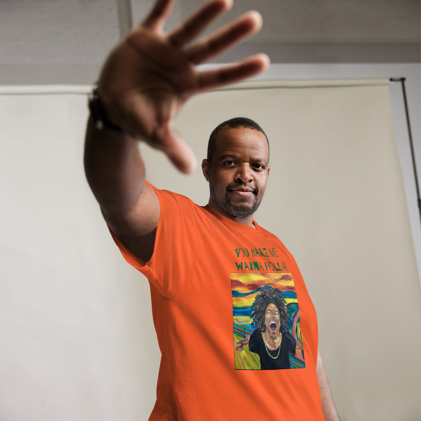 Men's classic tee - "Holla" (brights)