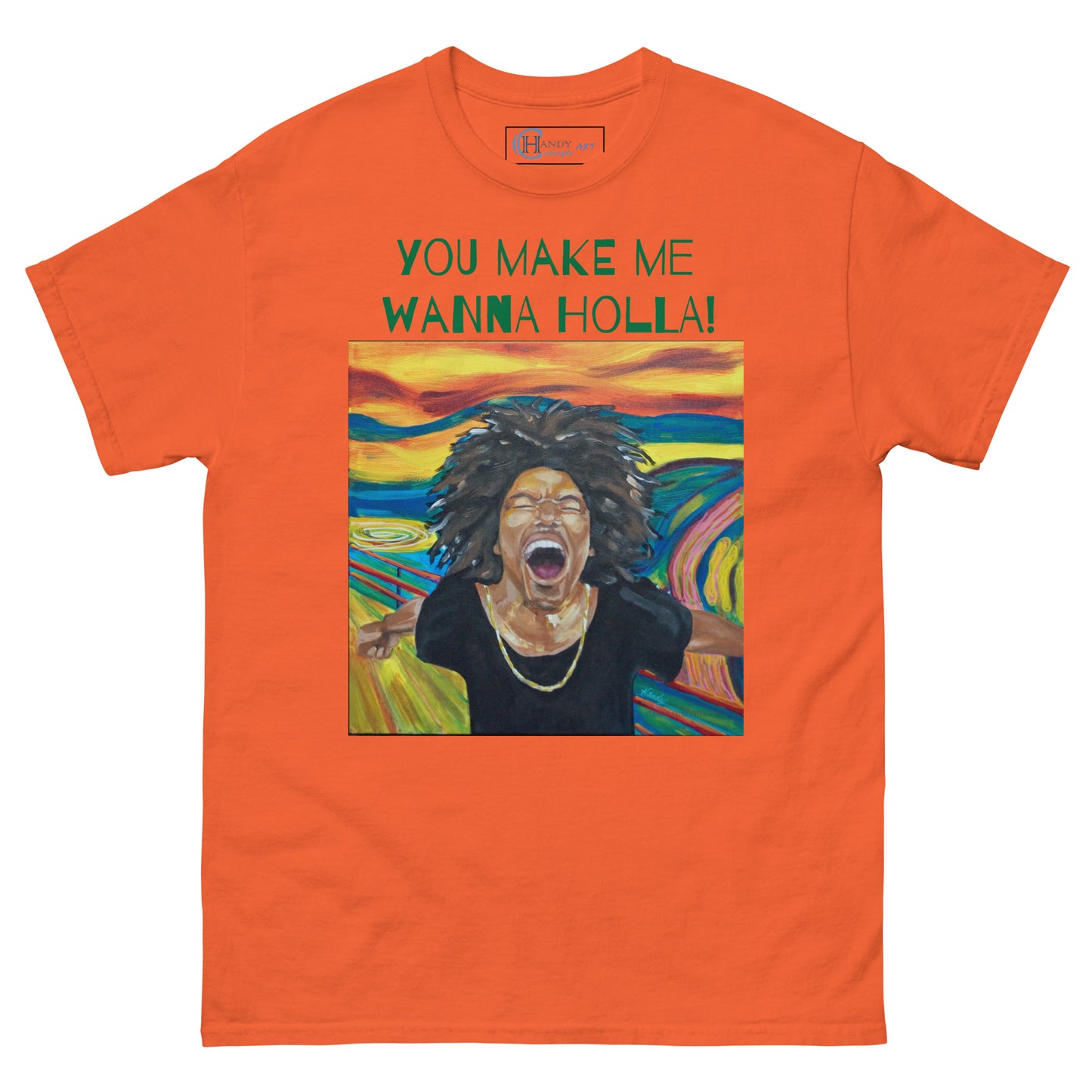Men's classic tee - "Holla" (brights)