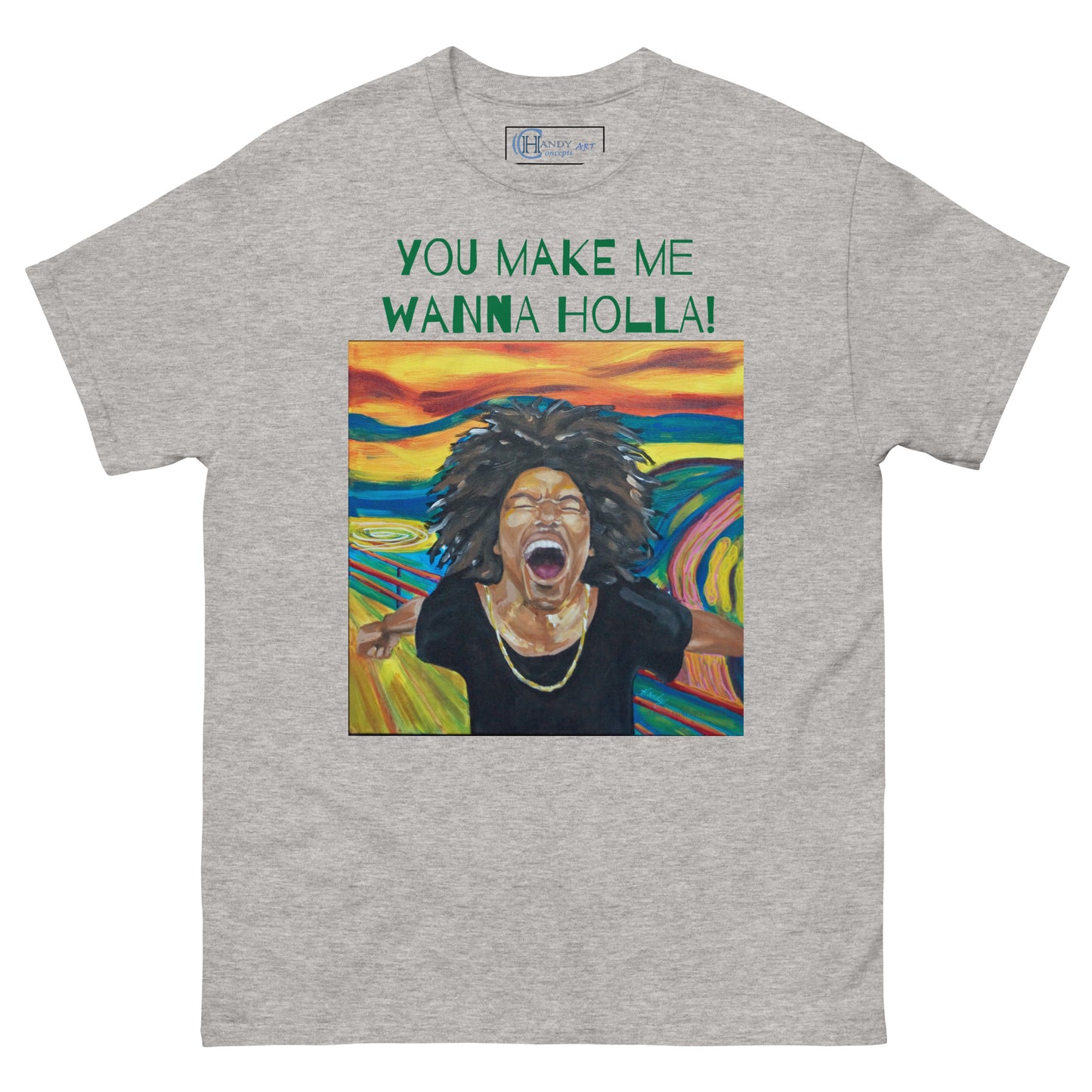 Men's classic tee - "Holla" (brights)