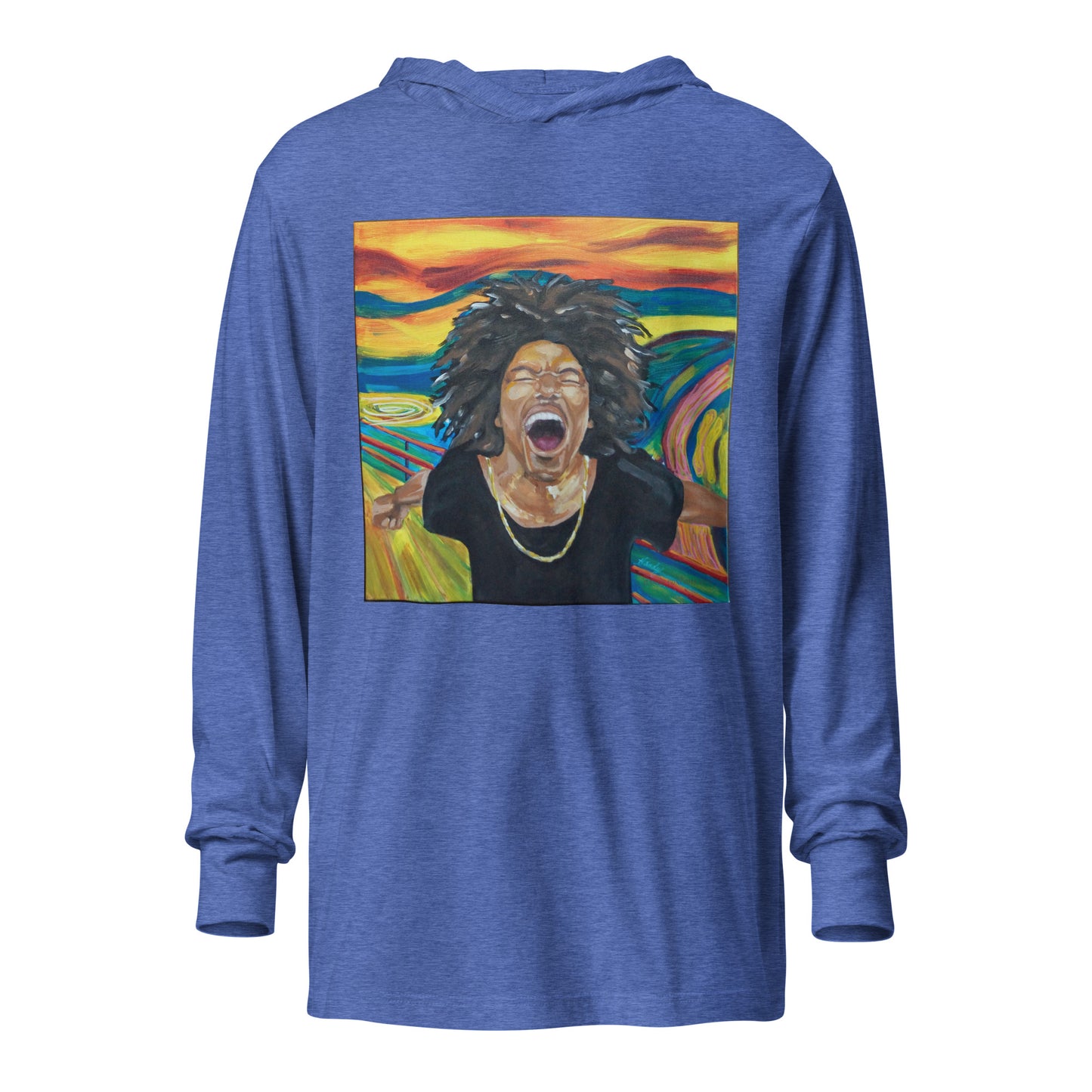 Hooded long-sleeve tee - "Holla"