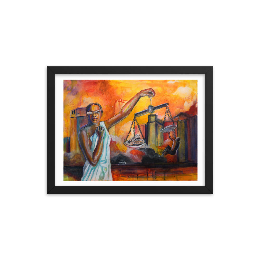 Lady Justice Weeps - Framed poster